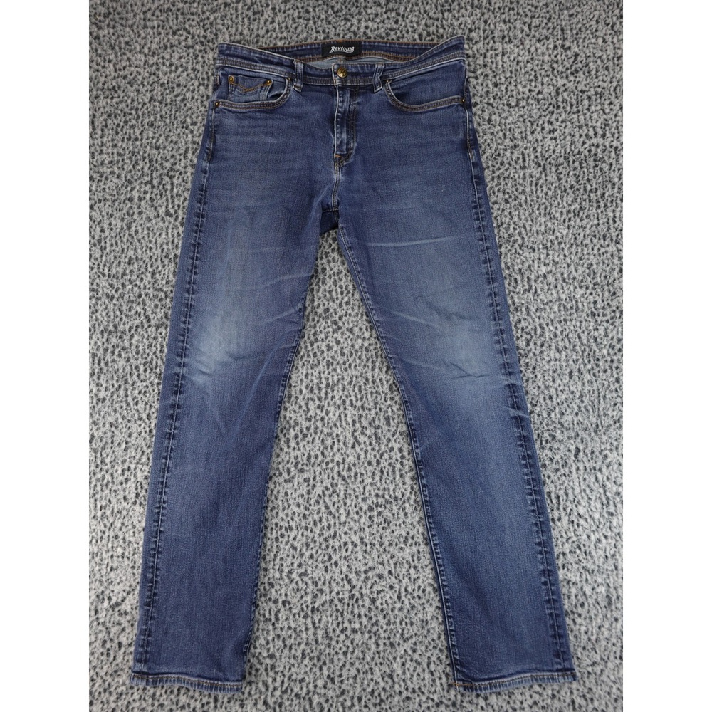 Revtown Automatic‎ Jeans Mens 33x32 Blue Medium Wash Straight Leg Stretch